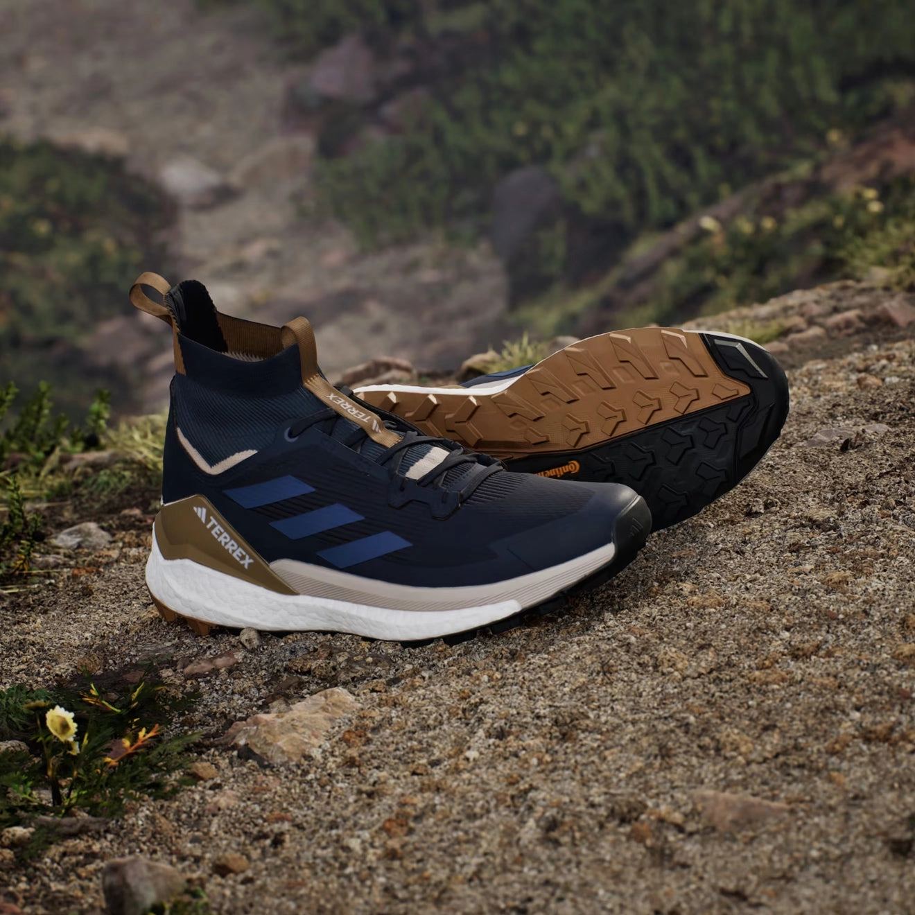 Stable All Day Support Adidas Terrex Free Hiker 2.0 Hiking Shoe Legend Ink / Wonder Steel