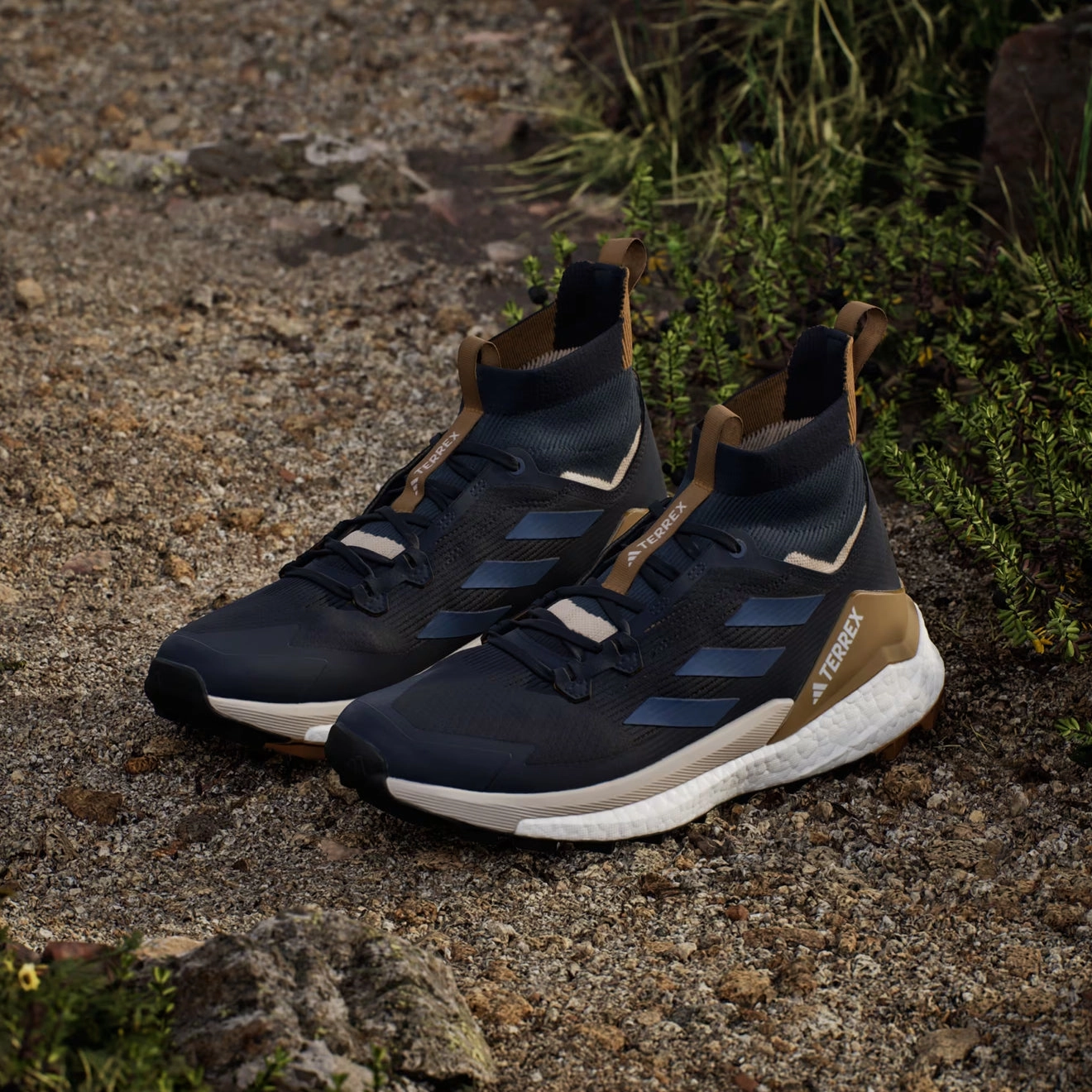 Adidas Terrex Free Hiker 2.0 Hiking Shoe Legend Ink / Wonder Steel Travel Footwear Rugged