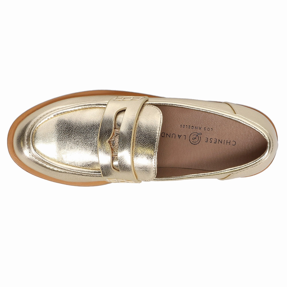 Porter Metallic Penny Slip On Loafers Fashion Footwear