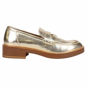 Travel Ready Stable Porter Metallic Penny Slip On Loafers