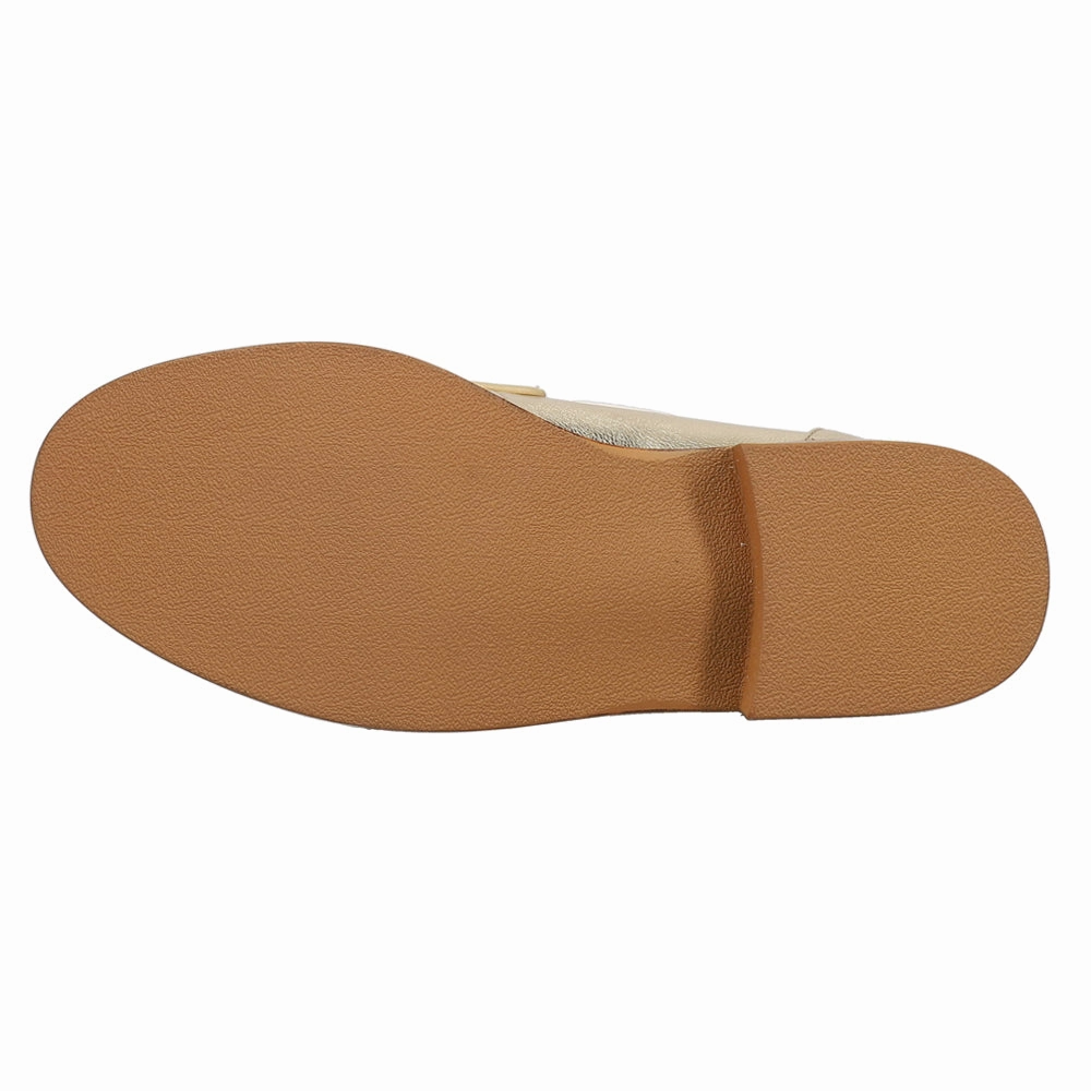 Durable Leather Shoes Porter Metallic Penny Slip On Loafers