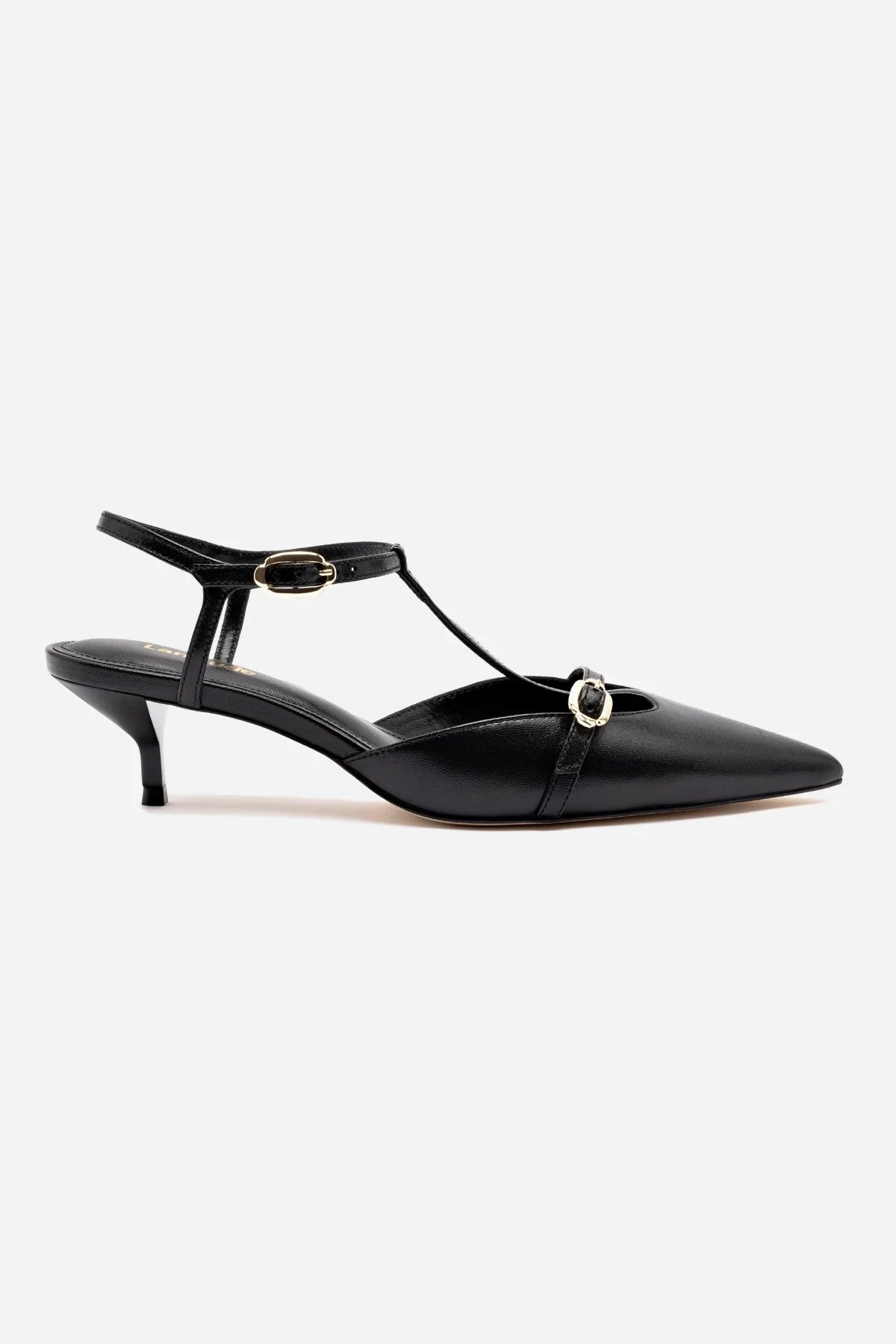 Grace Pump In Black Leather Travel Ready Comfort Shoes