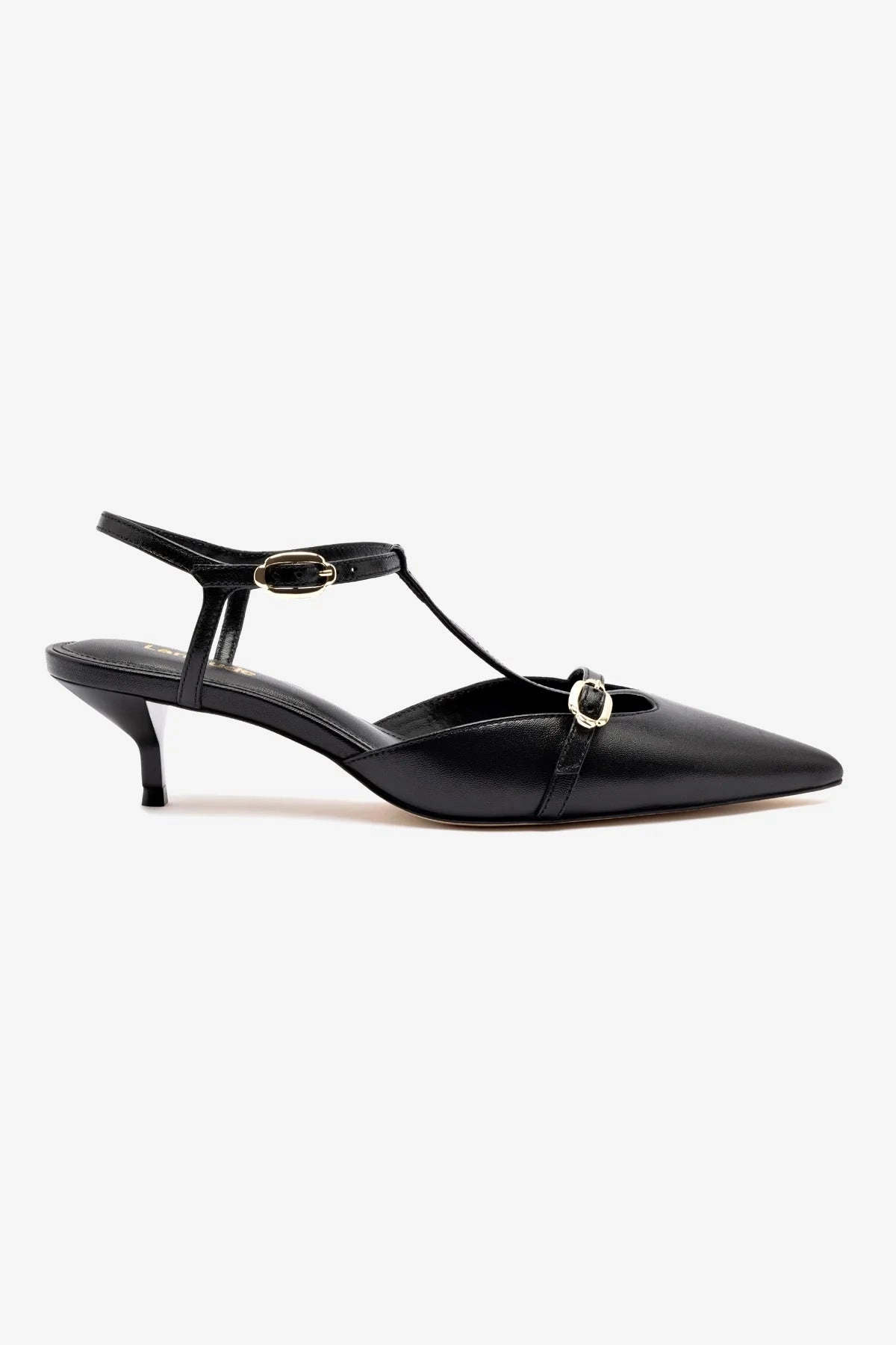 Supportive Shoes Minimal Footwear Grace Pump In Black Leather