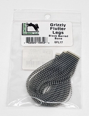 Grizzly Flutter Legs #17 Black Barred Bone