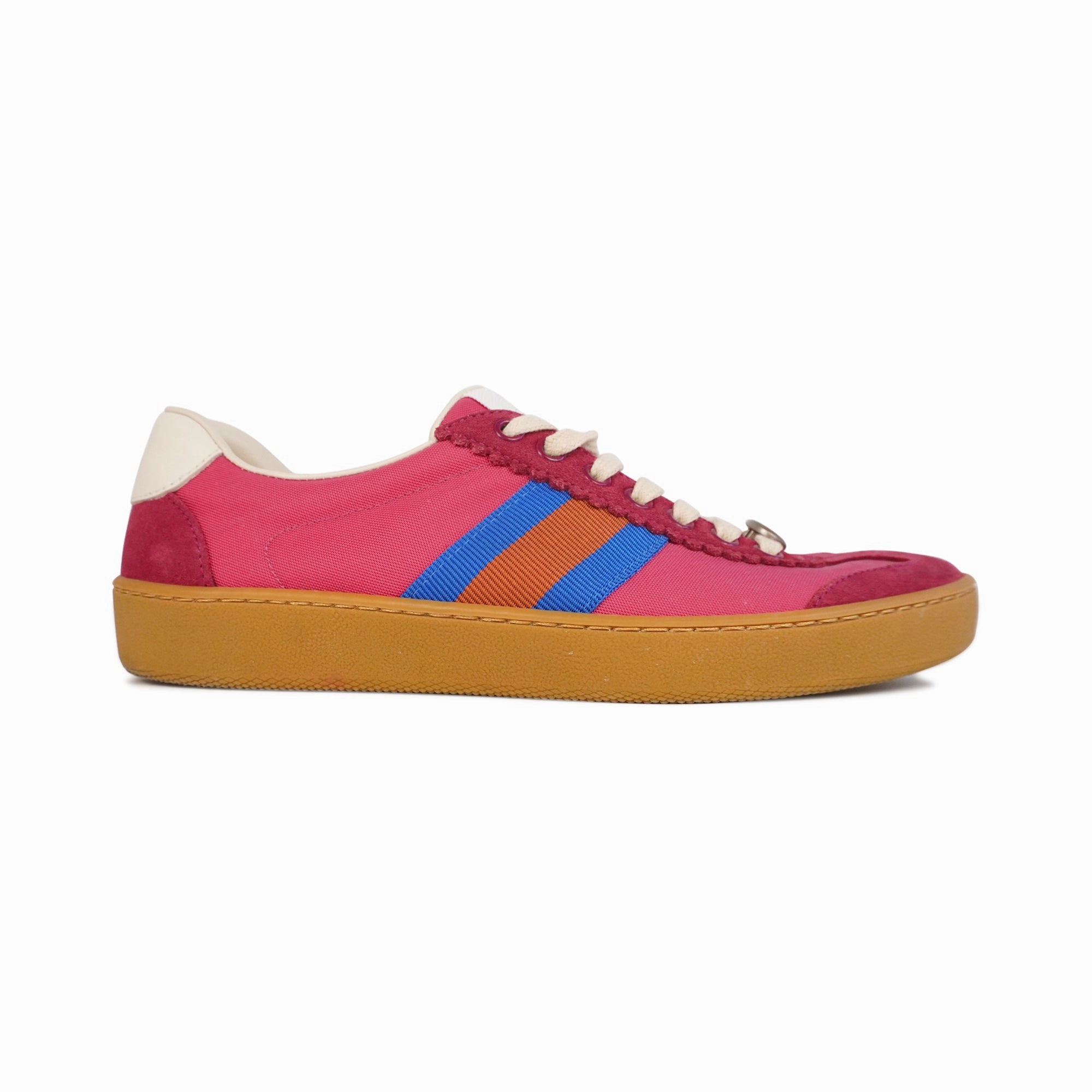 Minimal Footwear Flat Feet Shoes Gucci ??G74 Web?? Sneakers - Women'S 38