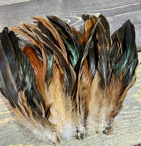 Half Bronze Rooster Coque Tail Strung 7-10-inch