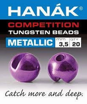 Hanak Competition Tungsten Bead Metallic Slotted Dark Violet