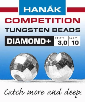 Hanak Diamond  Slotted Tungsten Beads 20 pack