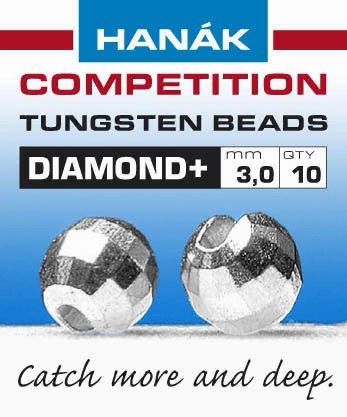 Hanak Diamond  Slotted Tungsten Beads 20 pack