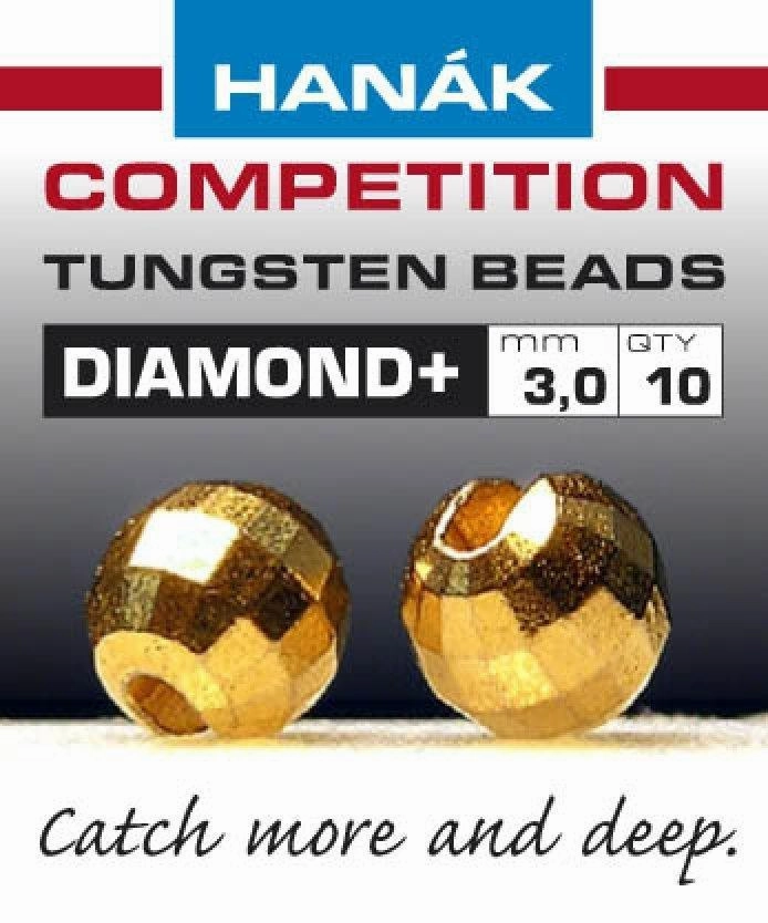 Hanak Diamond  Slotted Tungsten Beads 20 pack