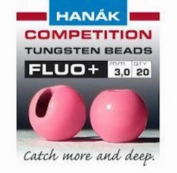 Hanak Fluo  Slotted Tungsten Beads 20 pack
