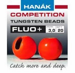 Hanak Fluo  Slotted Tungsten Beads 20 pack