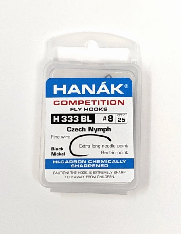 Hanak Hooks Model 333 BL Czech Nymph 25 Pack