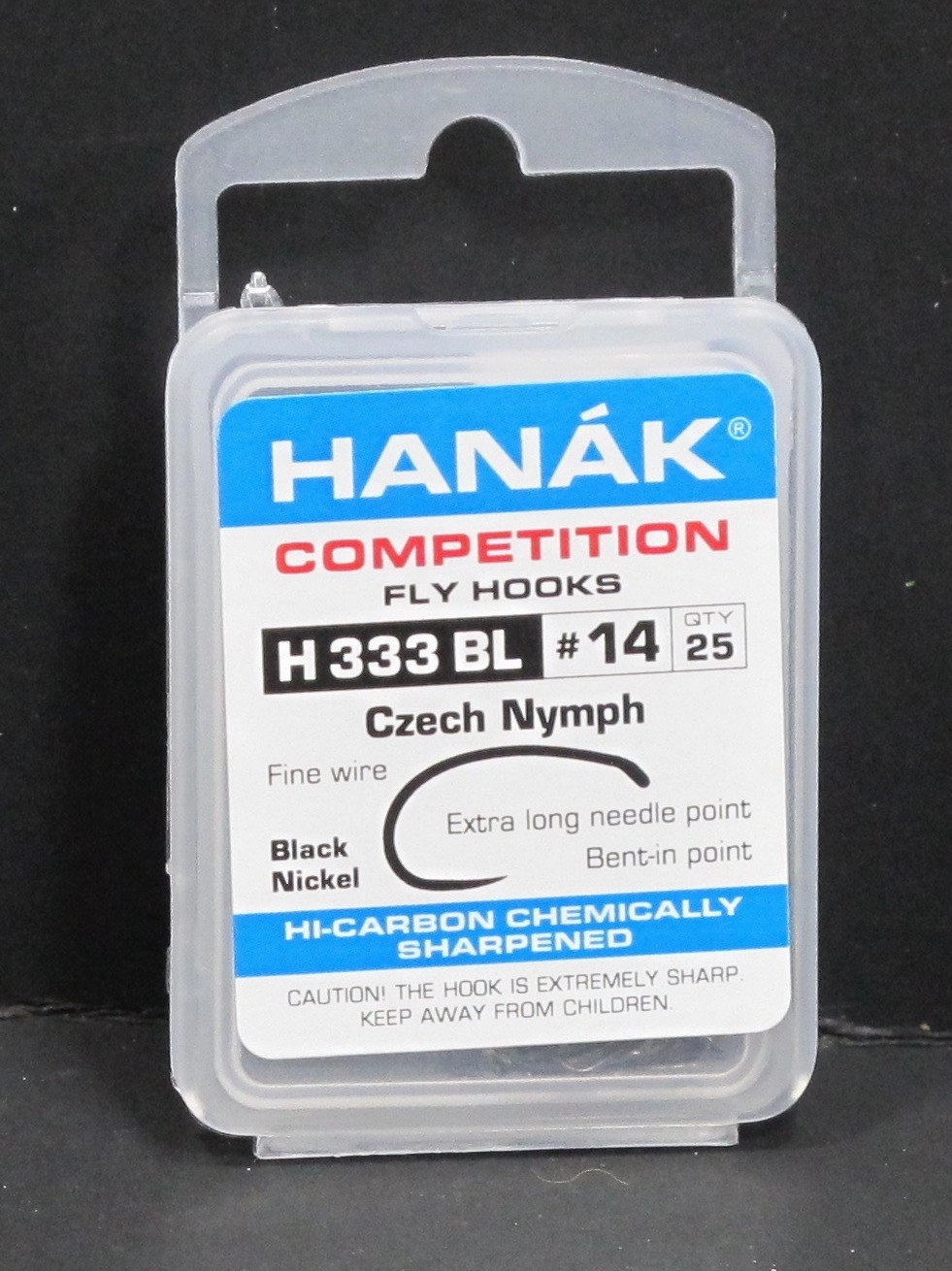 Hanak Hooks Model 333 BL Czech Nymph 25 Pack
