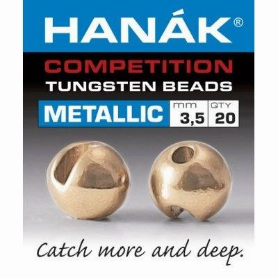 Hanak Metallic  Slotted Tungsten Beads 20 pack