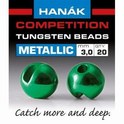 Hanak Metallic  Slotted Tungsten Beads 20 pack