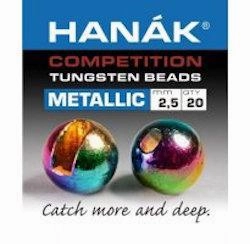 Hanak Metallic  Slotted Tungsten Beads 20 pack