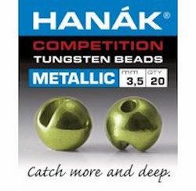 Hanak Metallic  Slotted Tungsten Beads 20 pack