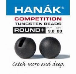 Hanak Round  Slotted Tungsten Beads 20 pack