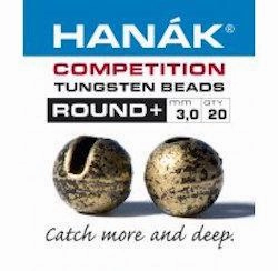 Hanak Round  Slotted Tungsten Beads 20 pack