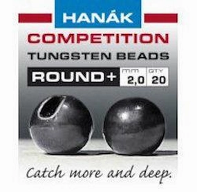 Hanak Round  Slotted Tungsten Beads 20 pack