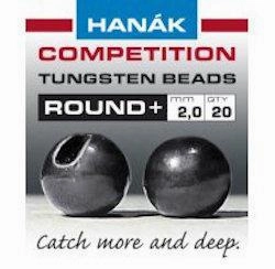 Hanak Round  Slotted Tungsten Beads 20 pack