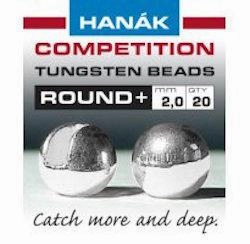 Hanak Round  Slotted Tungsten Beads 20 pack