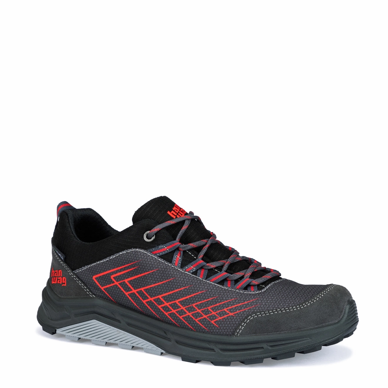 Arch Support Slip On Shoes Hanwag Coastline Low Shoe Asphalt / Red