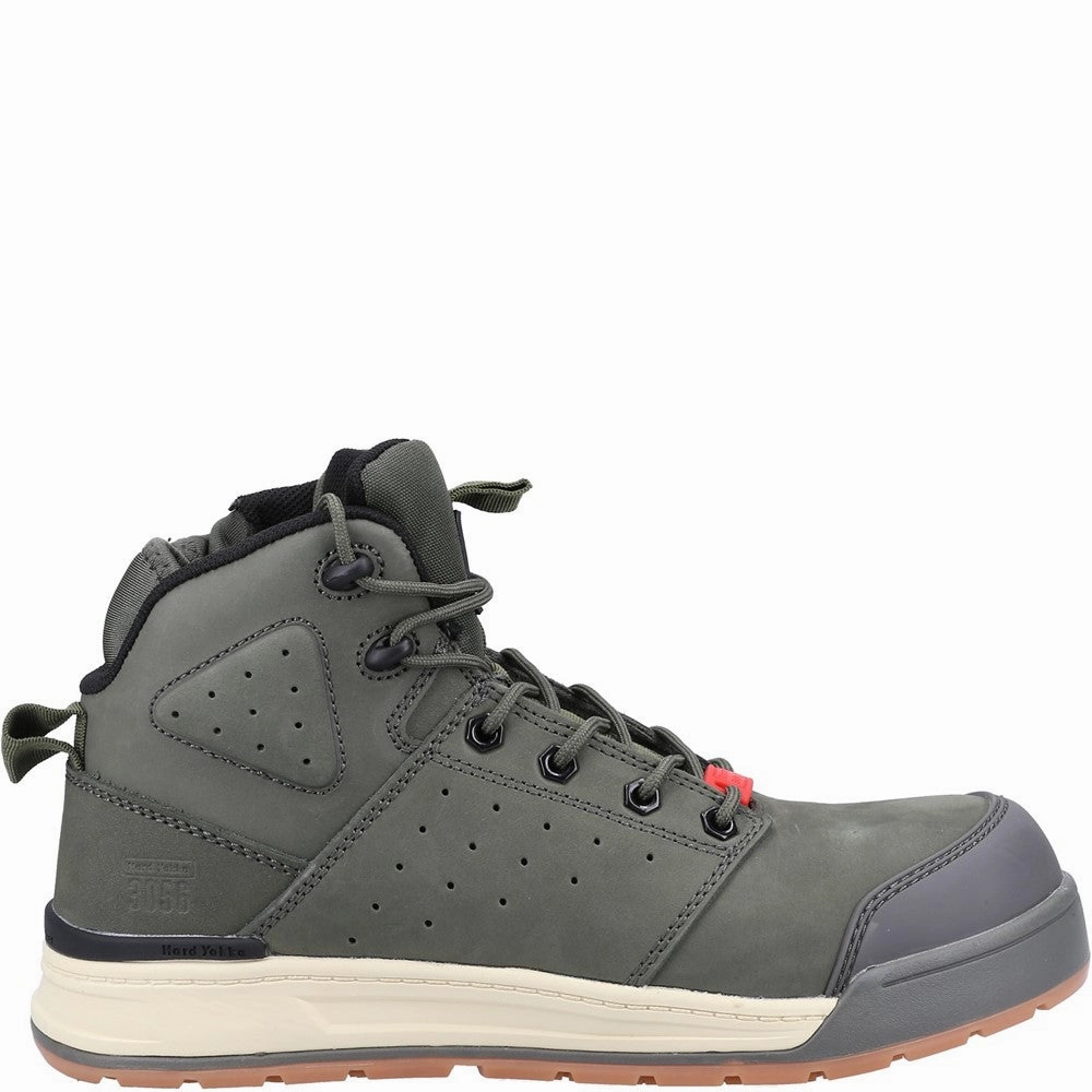 Hard Yakka 3056 Lace Zip Safety Boot Memory Foam Fashion Footwear