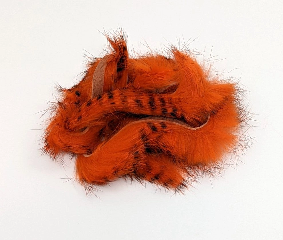 Hareline Dubbin Black Barred Rabbit Strip Magnum