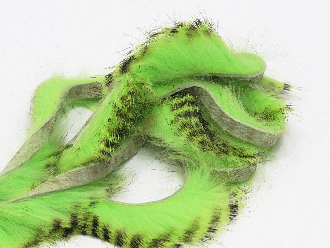 Hareline Dubbin Black Barred Rabbit Strip Magnum