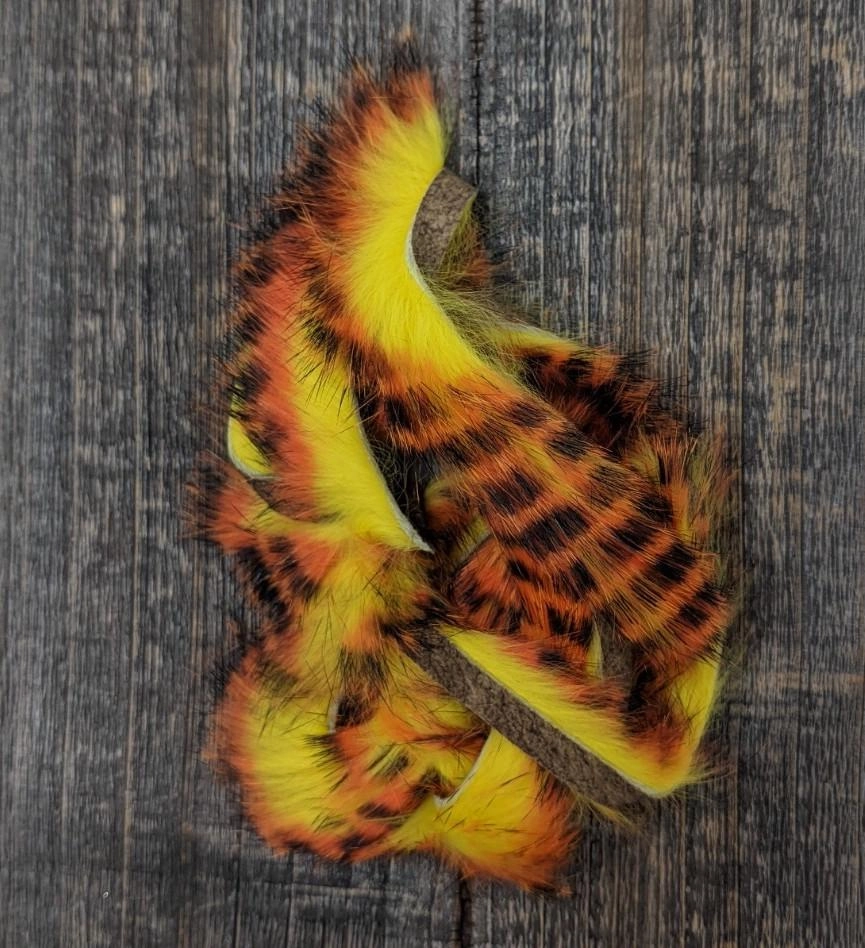 Hareline Dubbin Magnum Tiger Barred Rabbit Strips