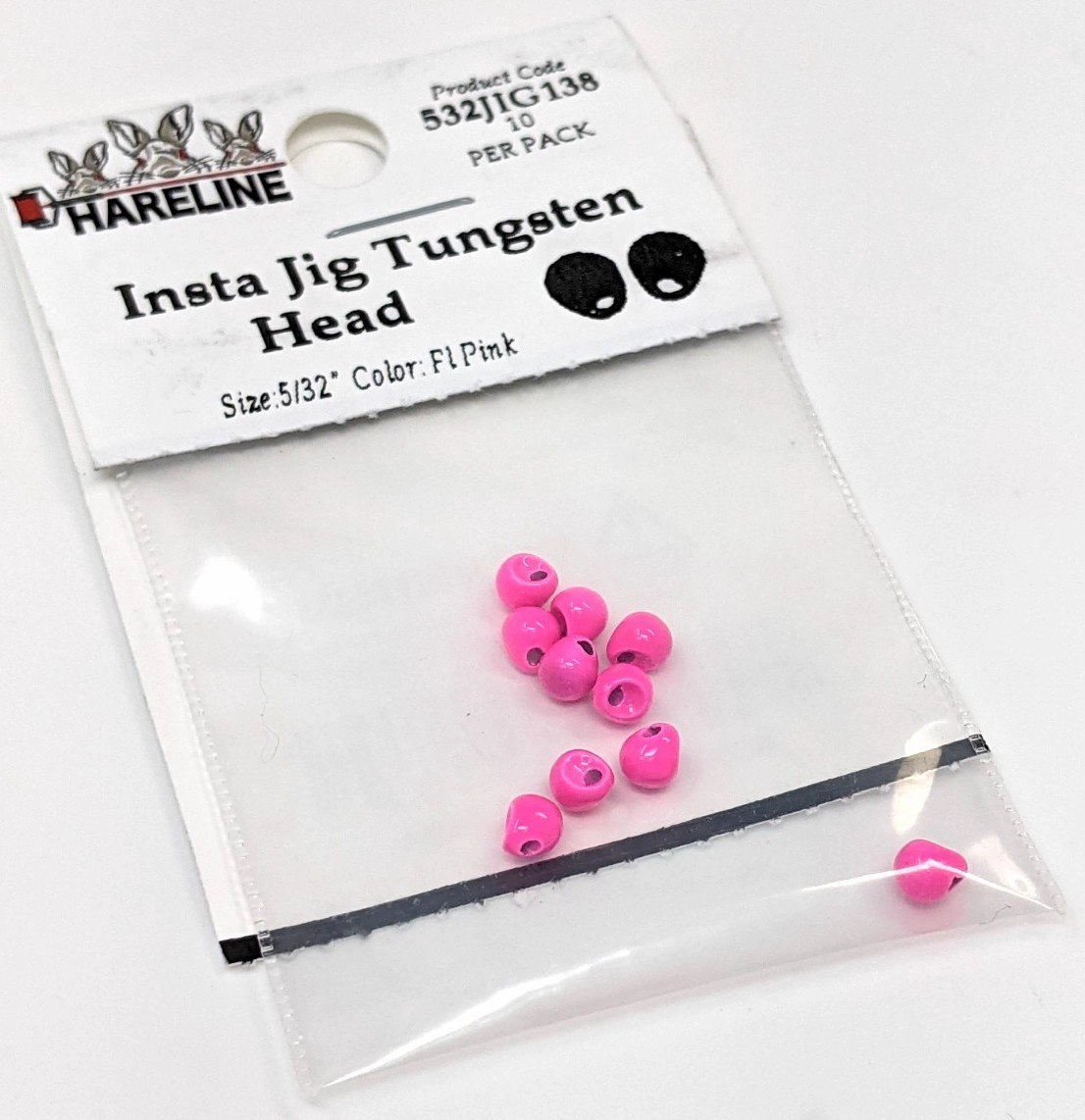 Hareline Insta Jig Tungsten Head 10 Pack