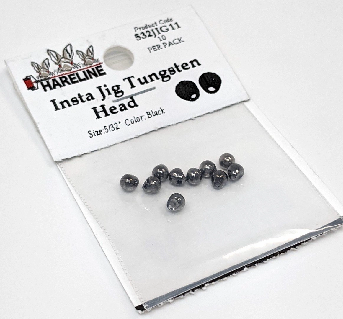 Hareline Insta Jig Tungsten Head 10 Pack