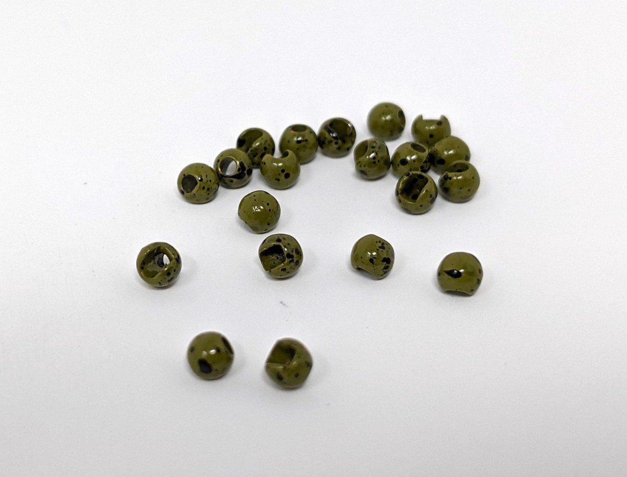 Hareline Mottled Slotted Tungsten Beads
