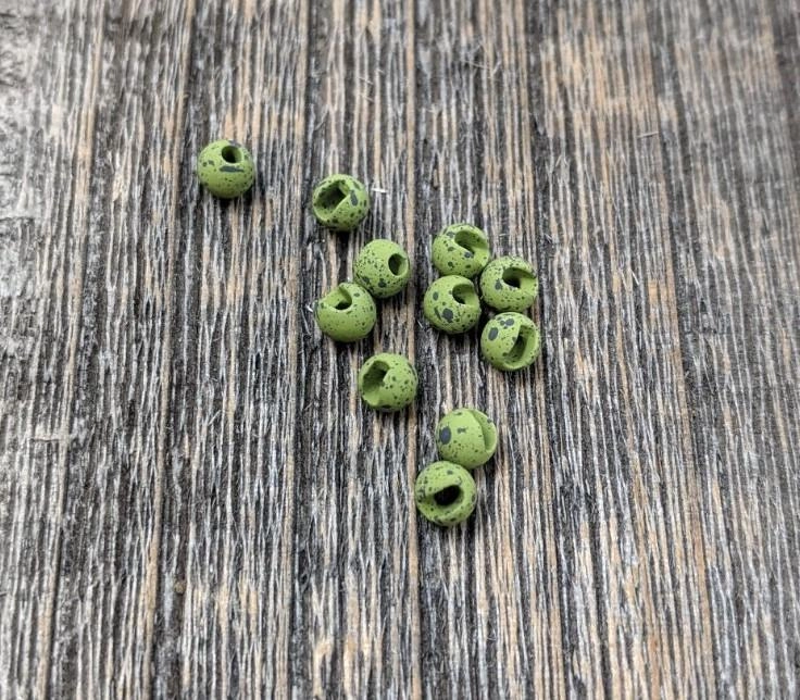 Hareline Mottled Tactical Slotted Tungsten Beads