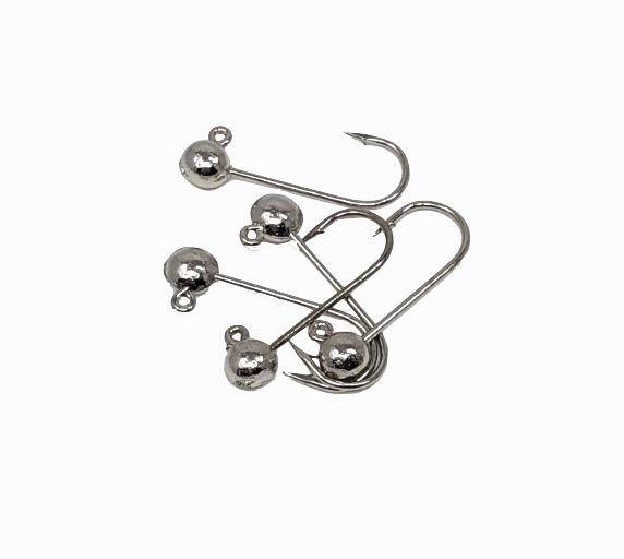 Hareline Plated Round Lead Jighead Hook 5 Pack