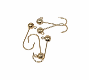 Hareline Plated Round Lead Jighead Hook 5 Pack