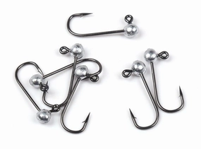 Hareline Unpainted Round Lead Jighead Hook 7 Pack