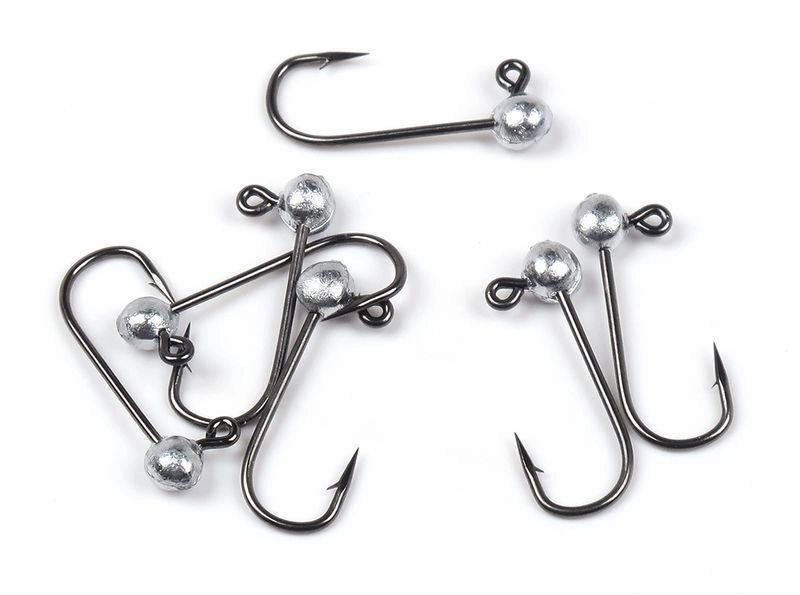 Hareline Unpainted Round Lead Jighead Hook 7 Pack