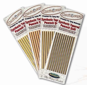 Hemingway Transparent Synthetic Tapered Peacock Quill
