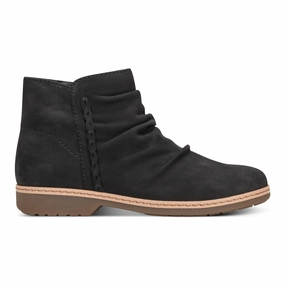 Hilaree Water Repellent Round Toe Ruched Casual Booties Comfort Shoes