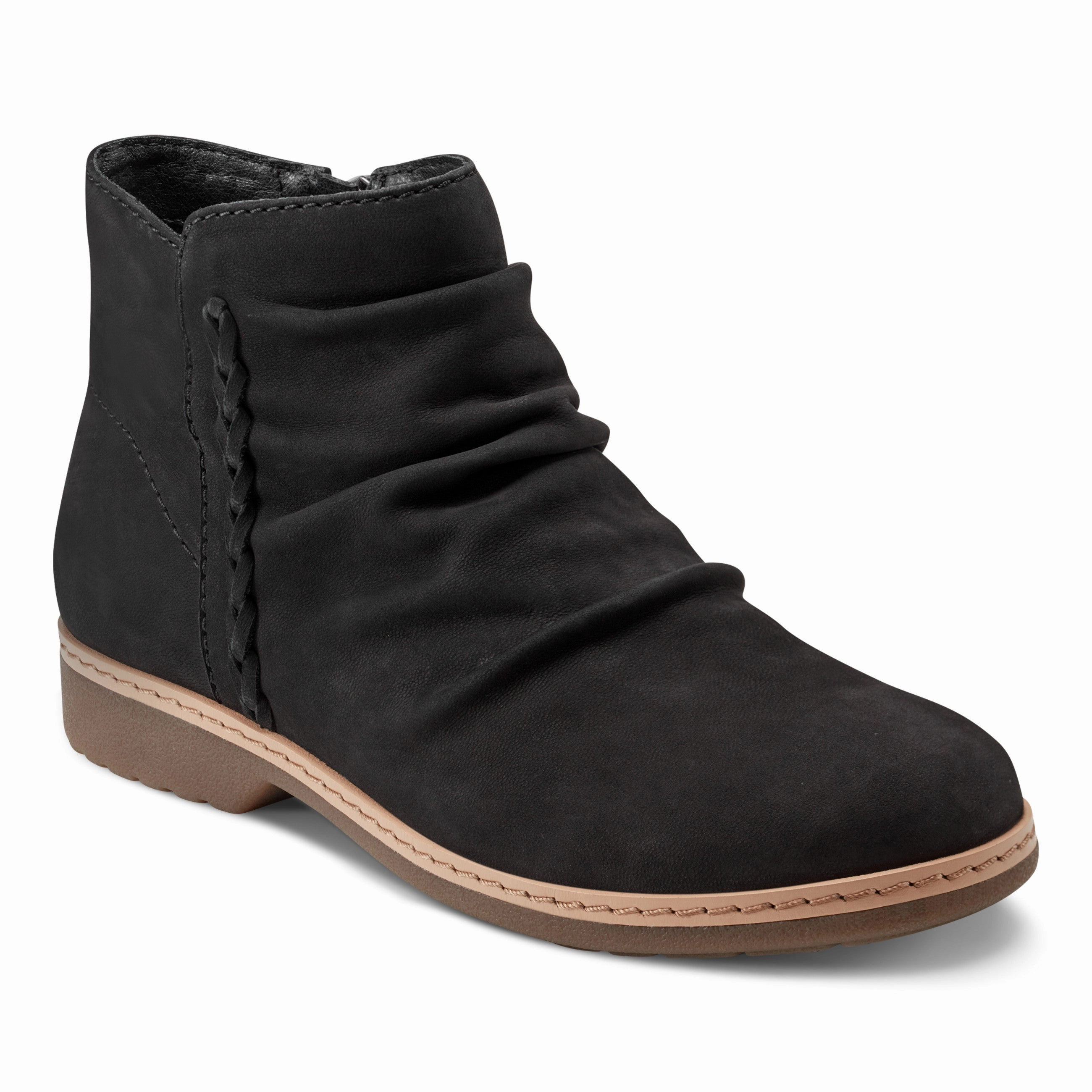 Classic Sneakers Flexible Hilaree Water Repellent Round Toe Ruched Casual Booties