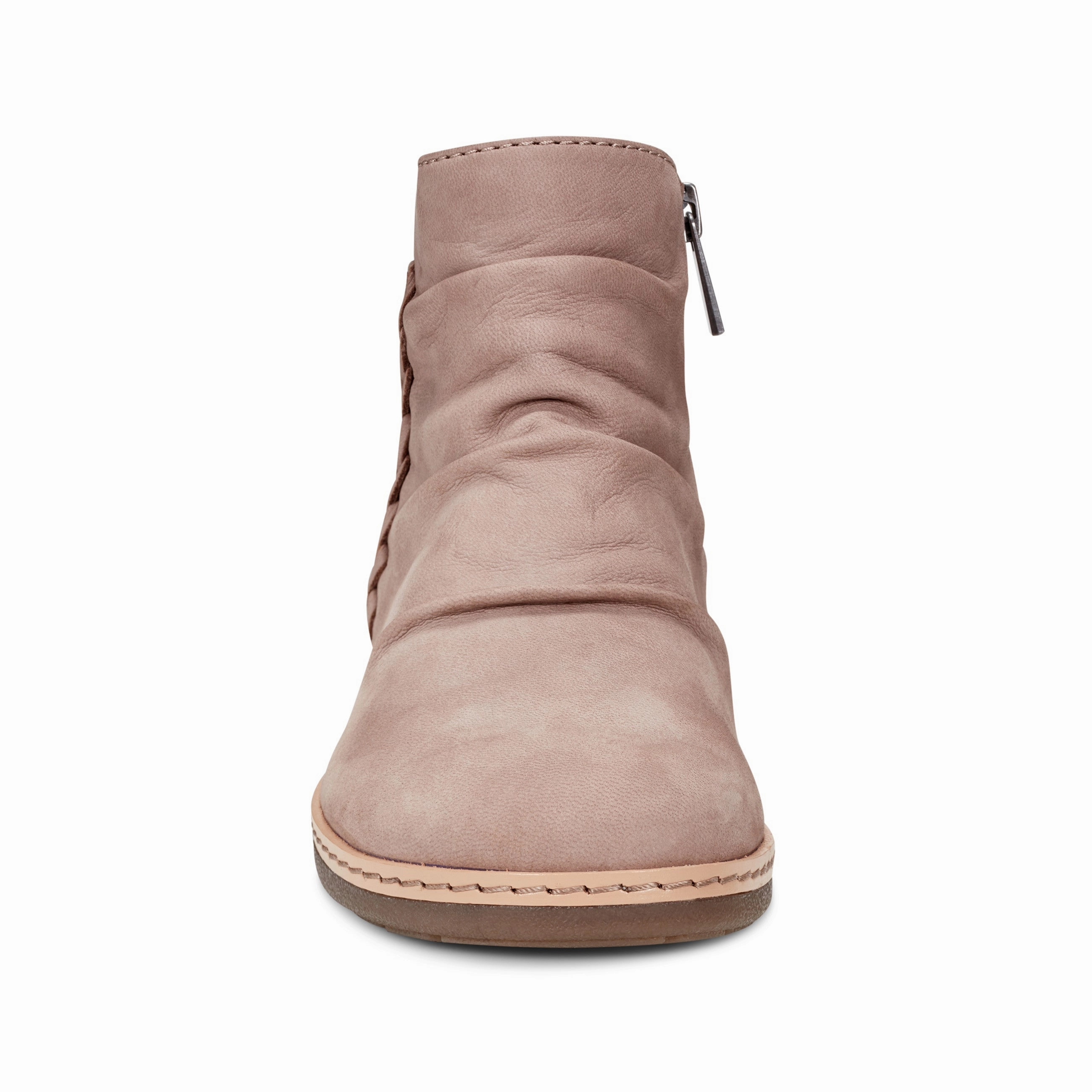 Hilaree Water Repellent Round Toe Ruched Casual Booties Easy On/Off Versatile Footwear