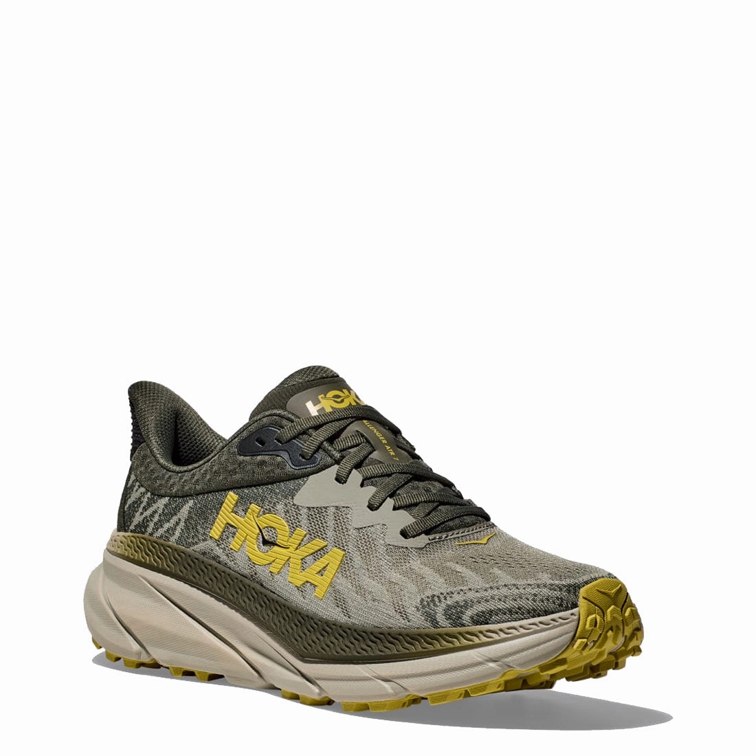 Hoka Challenger 7 Trainer Olive Haze / Forest Cover Flat Feet Shoes Walking Shoes