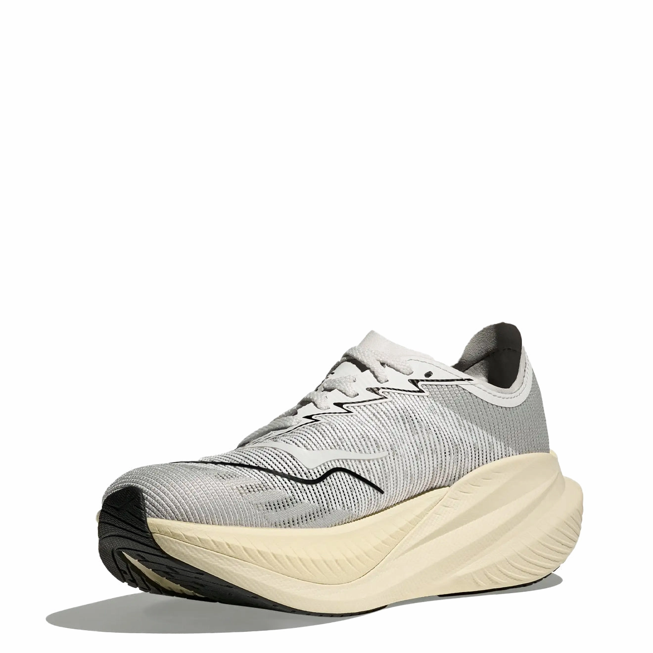 Comfort Heel Lightweight Hoka Mach X 2 Trainer White / Cosmic Grey