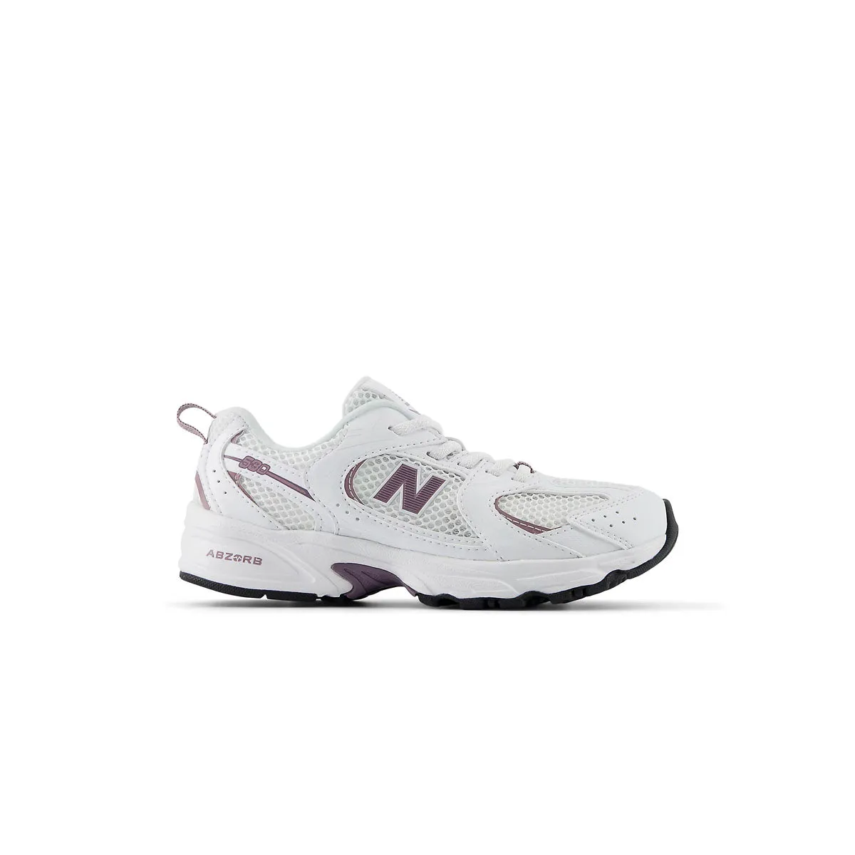 Kids 530 Bungee 'White Dark Ice Wine' Minimalist Shoes Ergonomic