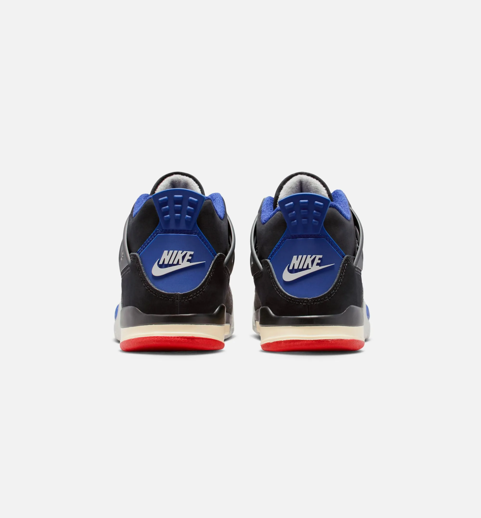 Air Jordan 4 Retro Rare Air Preschool Lifestyle Shoe - Black/Fire Red/Deep Royal Blue Non Slip Ergonomic Sole