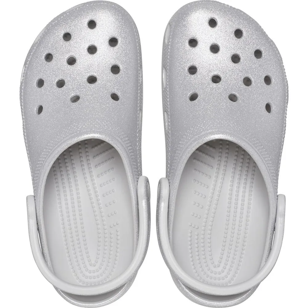 Crocs Unisex Classic Glitter Clog Leather Shoes