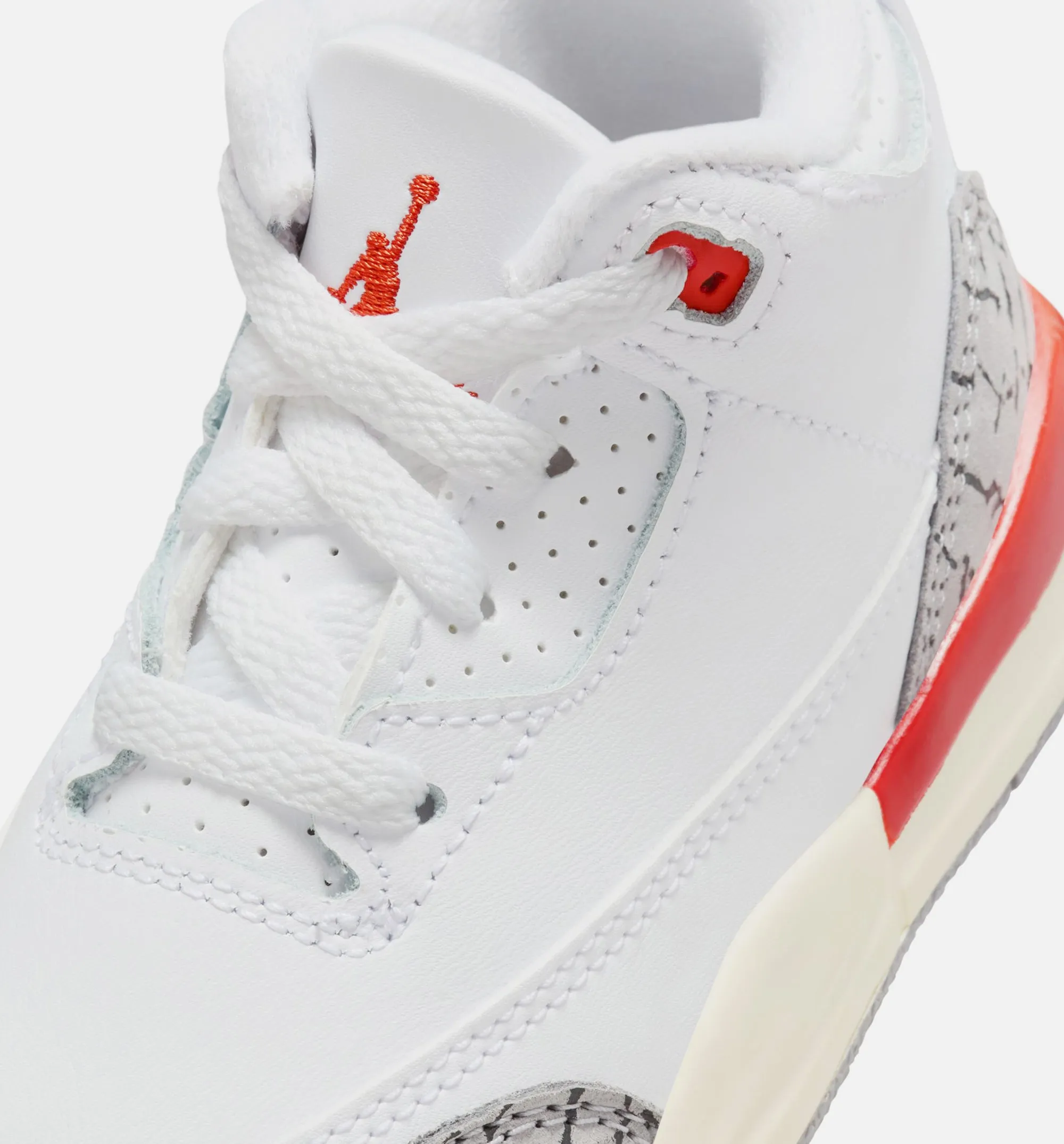 Air Jordan 3 Retro Georgia Peach Infant Toddler Lifestyle Shoe - White/Cosmic Clay/Sail/Cement Grey Supportive